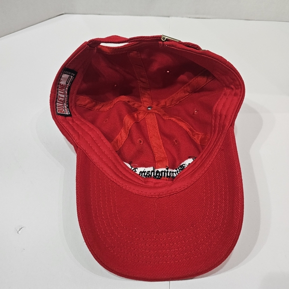 The Birmingham News Adj Red Embroidered Logo Bullet Line Headwear Rare EUC - Picture 7 of 7